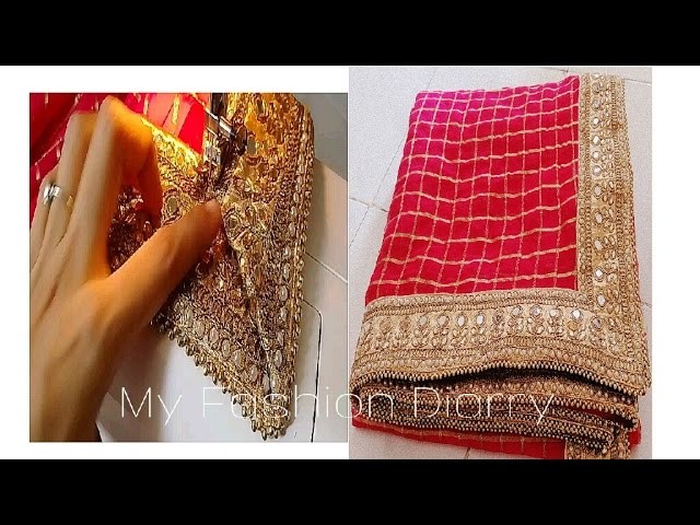 HOw to ATTACH LACE OR BORDER ON SAREE ( perfectly) with tips |DIY|