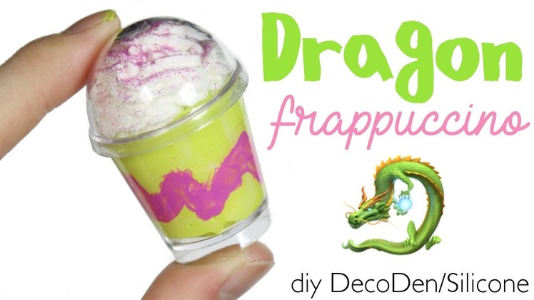 How to DIY Starbucks Dragon Frappuccino Collage Clay.DecoDen Tutorial