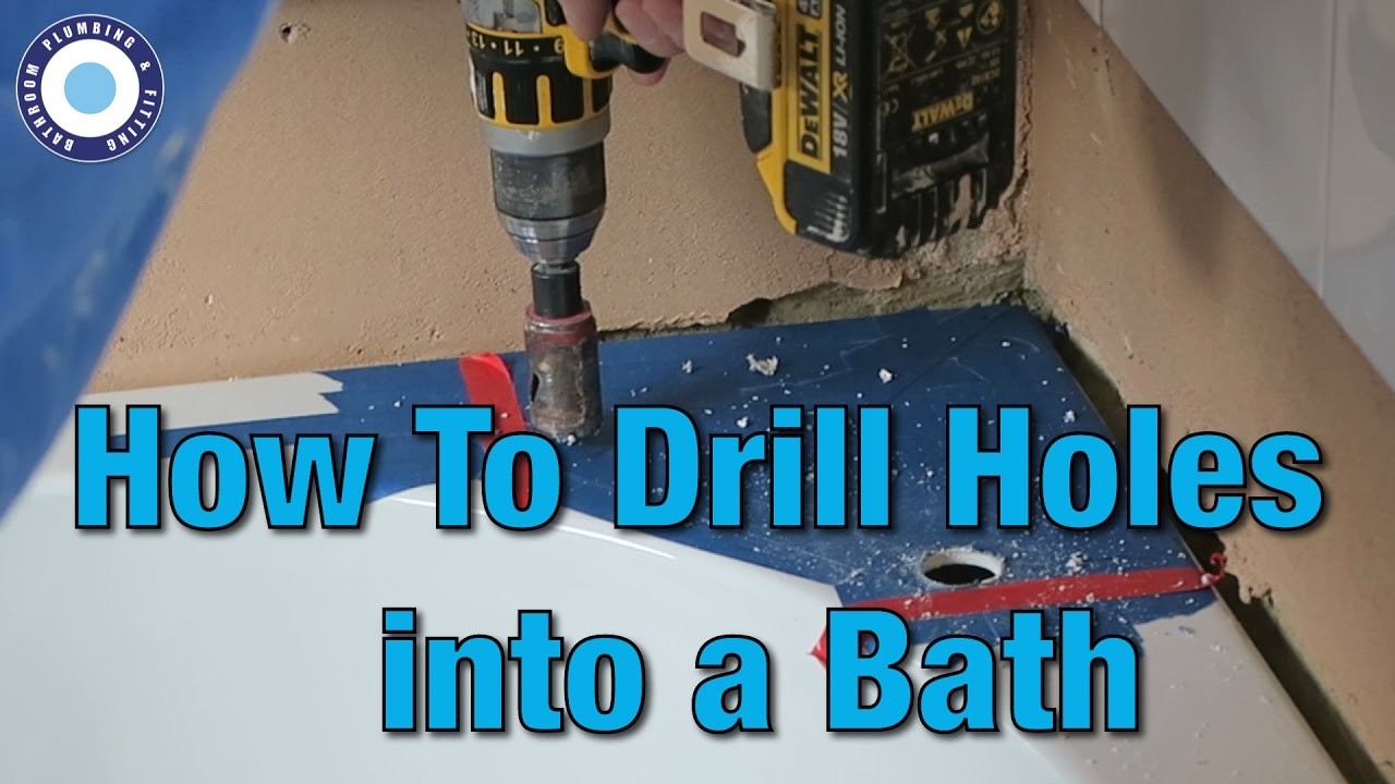 How to Drill Holes in a Bath, Tutorial, DIY, My bath has no holes in it