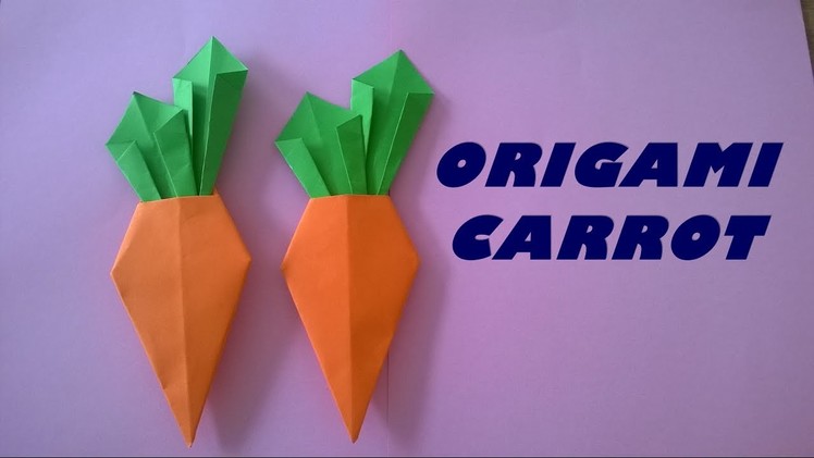 How to make a paper carrot | Carrot origami | Carrot craft