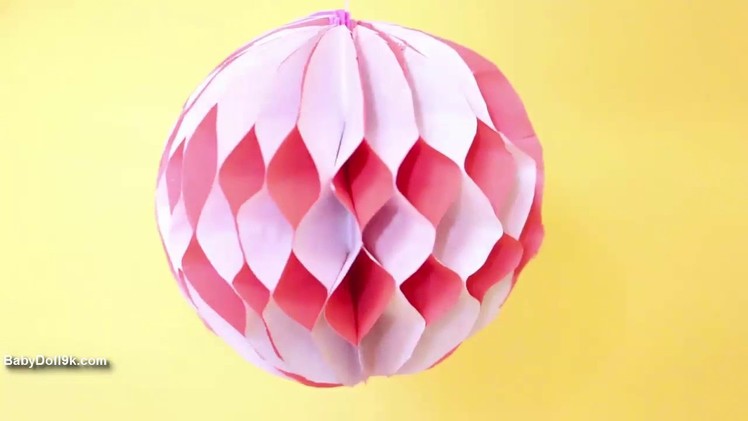How to make a Paper Honeycomb Ball - Paper Craft - Diy crafts