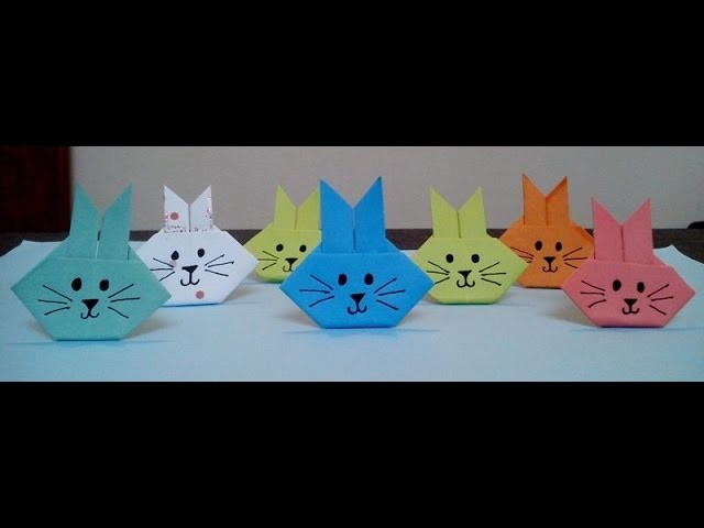 How to Make an Origami Rabbit. Bunny Head -Easy Origami (Kids Craft)