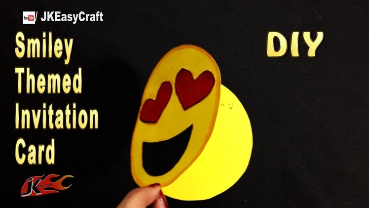 How to make  Emoji Themed Invitation Card | Easy Emoji Party craft ideas | JK Easy Craft 218