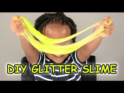 How To Make Fun Glitter Slime WITHOUT Borax for kids craft!