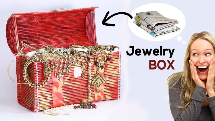 How to Make Jewelry Box: Best Out of Waste Newspaper Craft