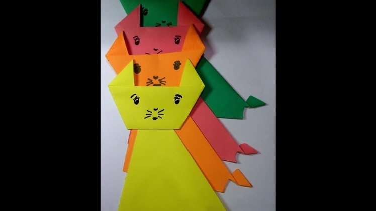 How to make paper cat-Paper craft for beginner-easy origami