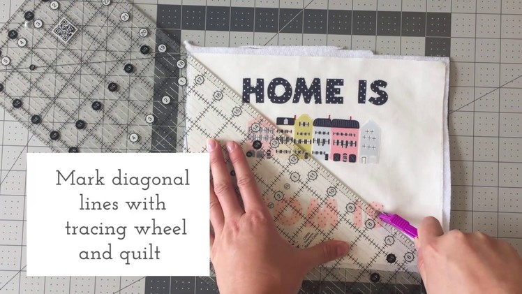 Mother's day DIY gift - How to make a quilted artwork - Handmade project for Mother's Day