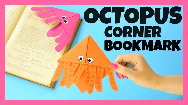 Octopus Corner Bookmark idea - origami craft for kids