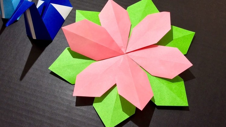 Origami Paper Craft Flower (Tutorial) 5 minute quick crafts