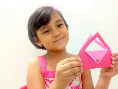 Origami Purse - How to make Origami Purse step by step for kids Art and Craft projects