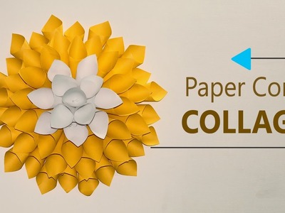 Paper Crafts DIY Wall Decoration - Paper Cones Collage Home Decor Craft