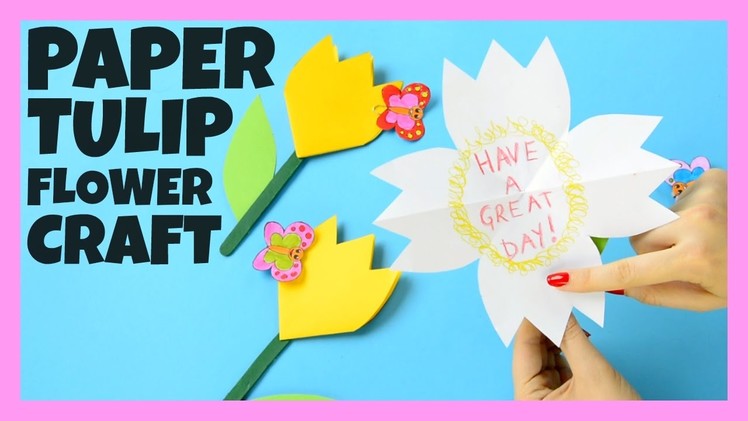 Paper Tulip Flower Craft for Kids