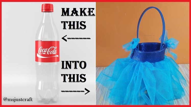 Plastic Bottle Net Basket | DIY | Just Craft | Easy