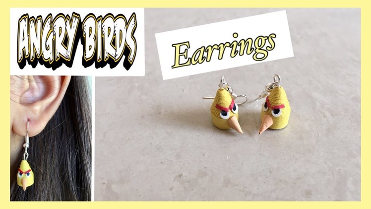 Quilling Angry Bird Earrings. DIY. Angry Bird Craft | Priti Sharma