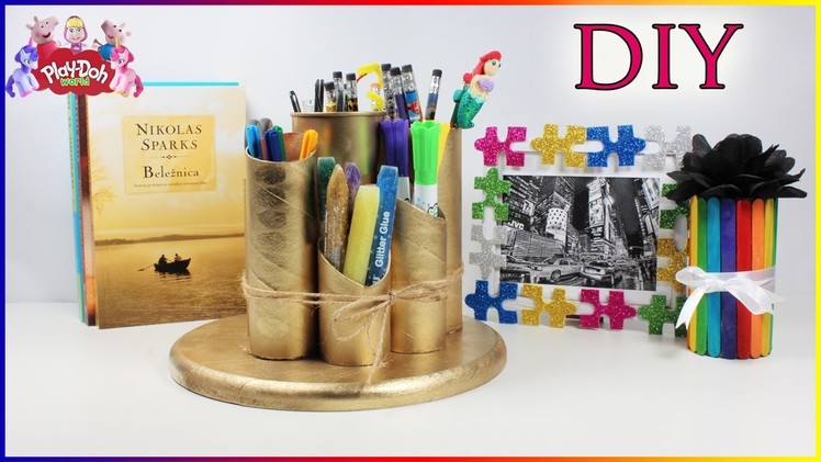 School Supplies Organizer DIY | Popsicle Sticks Craft | Rainbow Pencil Box