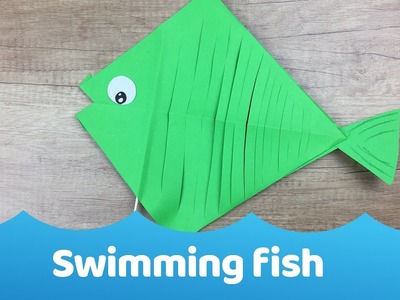 Swimming paper fish simple craft for kids