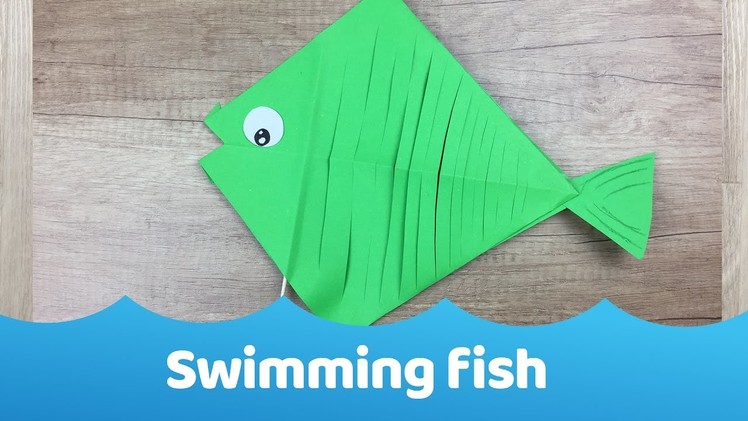 Swimming paper fish simple craft for kids