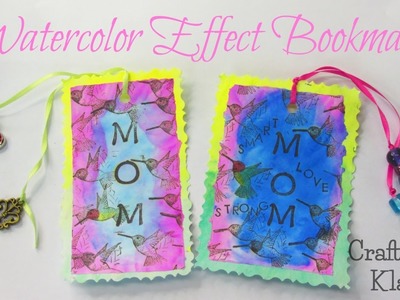 Watercolor Effect Bookmarks DIY | Craft Klatch