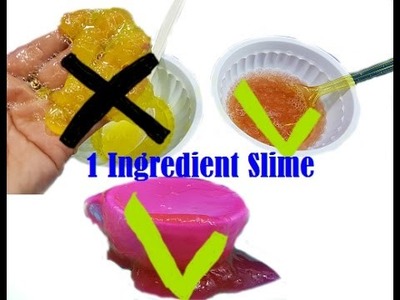 1 Ingredient Slime - Testing No Glue,Borax or Detergent Slime Recipes