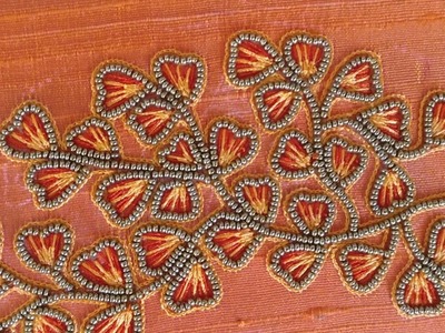 Champa long and short hand Embroidery with sugar beads
