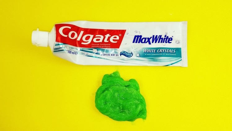 Colgate Toothpaste and Glue Slime - 2 Ingredient Slime Without Borax, Liquid Starch or Detergent