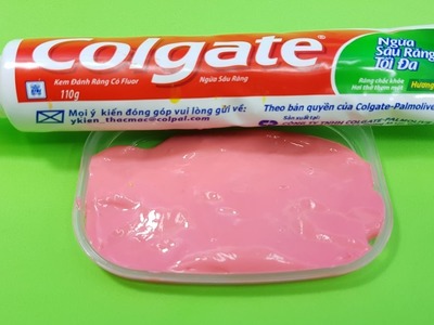 Colgate Toothpaste Slime with Sugar !!! , NO GLUE, NO BORAX, 2 Ingredients Toothpaste Slime