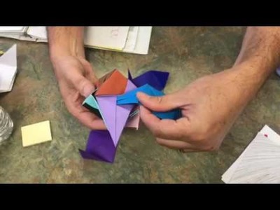 Colliding origami cube