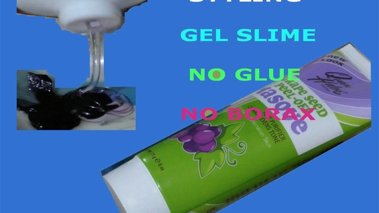 DIY Gel Slime no Glue , How To Make Slime With styling Gel Without Glue