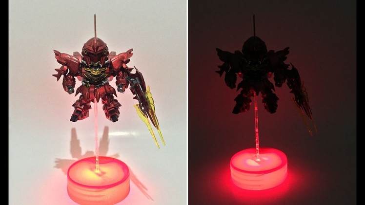 DIY: Gundam Stand Base using Runner + LED (For SD & HG)