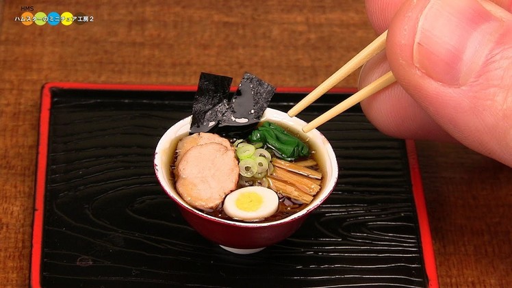 DIY Miniature Shoyu Ramen (Fake food)　ミニチュア醤油ラーメン作り