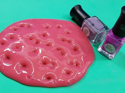 DIY Nail Polish Slime With Salt No Glue or Borax