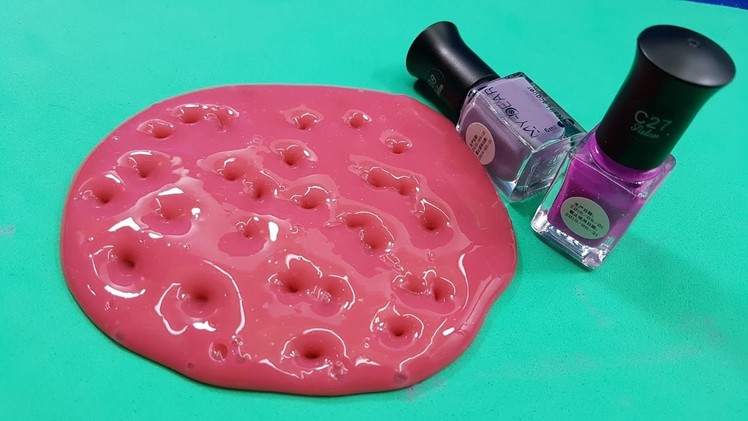 DIY Nail Polish Slime With Salt No Glue or Borax