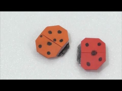 Easy Origami How to Make Ladybird 简单手工折纸 瓢蟲.簡単折り紙 天道虫です