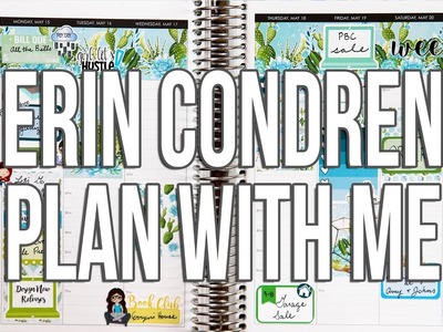 Erin Condren Life Planner Plan with Me | Sticker Guru Succulent Kit