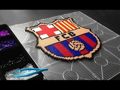 FC Barcelona Logo FAN ART Perler Hama Beads -  Pixel Art