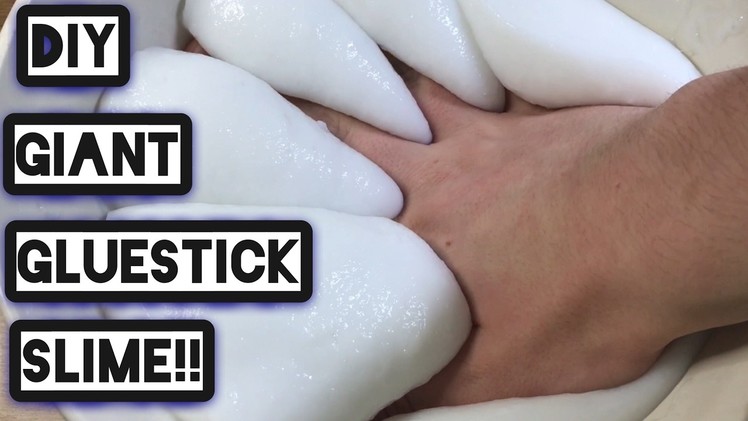 Glue Stick slime GIANT SIZE How To! $100 DIY Slime Challenge Recipe