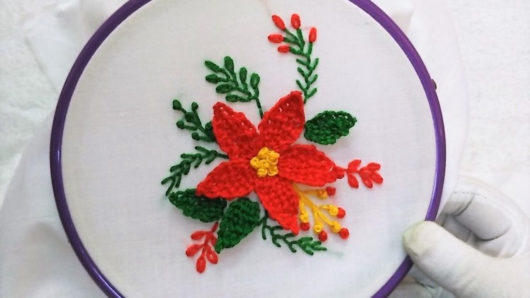 Hand Embroidery - 3D Flower with Blanket Stitch
