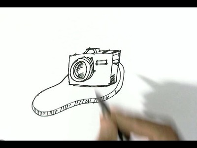 How to draw a Camera  - in easy steps for children, kids, beginners