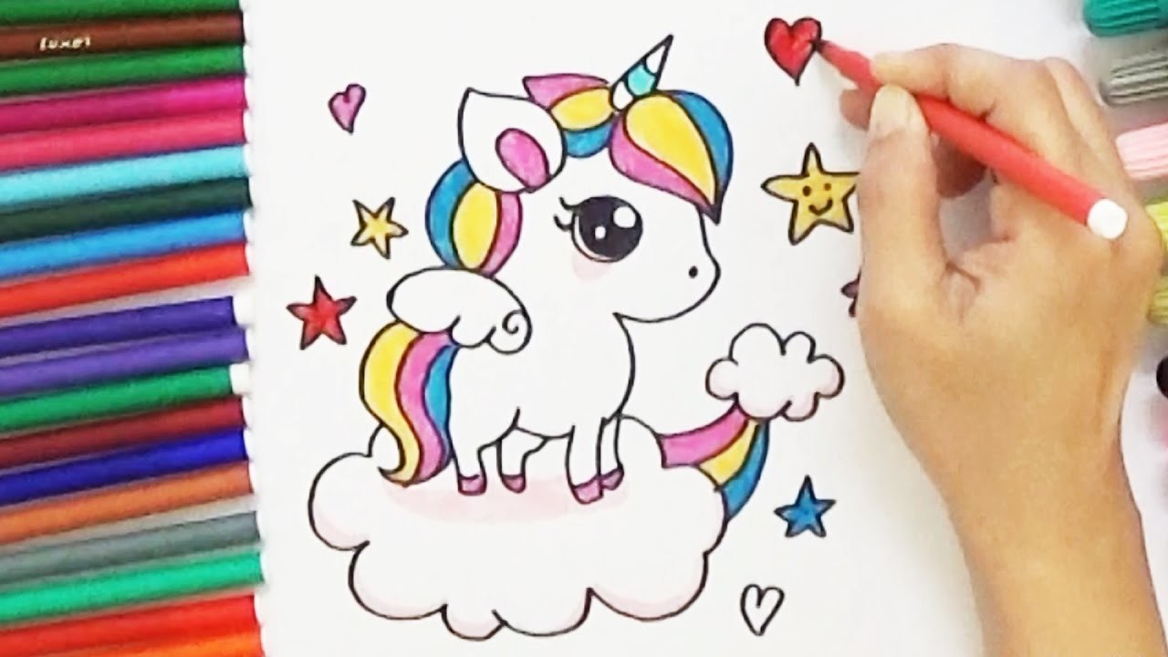 How to Draw a Cartoon Unicorn Cute and Easy, BoDraw