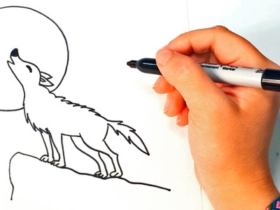 How to draw a Wolf for Kids | Wolf Easy Draw Tutorial
