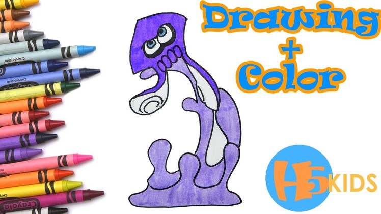 How To Draw Inkling Squid - Splatoon 2 - Easy - Kids Drawing Tutorial (Art & Drawing For Kids)