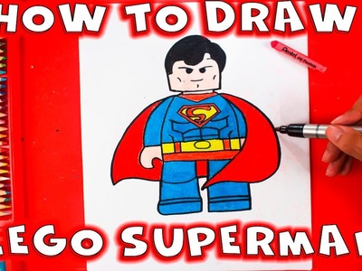 How to Draw Lego Superman - Easy step by Step Drawing Tutorials