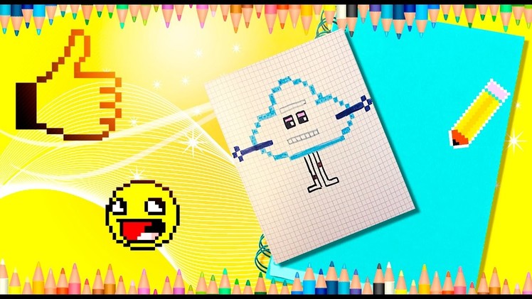 How to draw Trolls? How to draw Cloud from Trolls? Pixel Trolls' cloud.