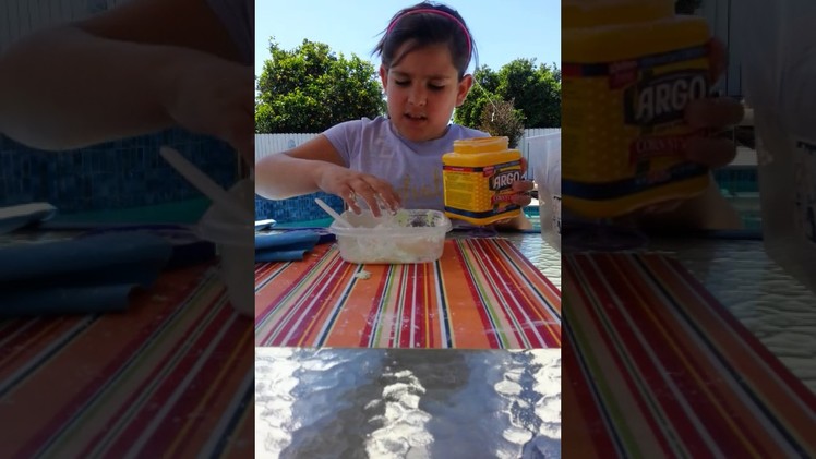 How to make butter slime with only cornstarch,  shampoo, and lotion