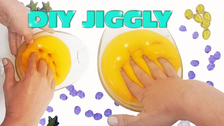 How to make jiggly slime| yellow