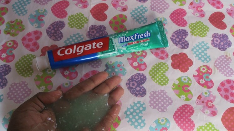 How to make slime with Colgate toothpaste | easy tutorial |