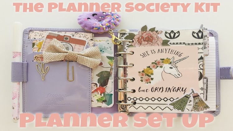 May 2017 Pocket Planner Set Up ft. The April Planner Society Kit | Filofax Patent Lavender
