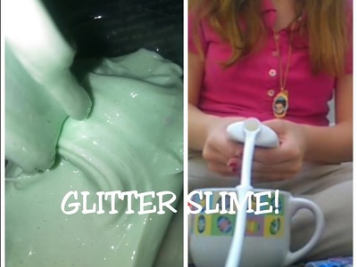MY FIRST TIME MAKING GLITTER SLIME! + GLUE EXPLOSION!