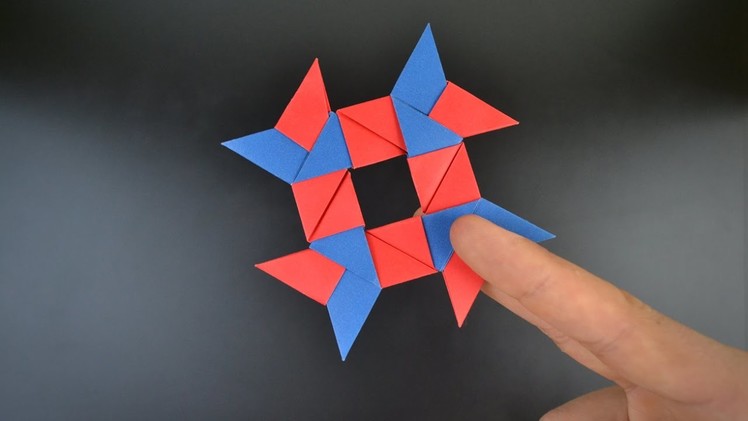 Origami: 8-Pointed Ninja Star. Shuriken - Instructions in English (BR)