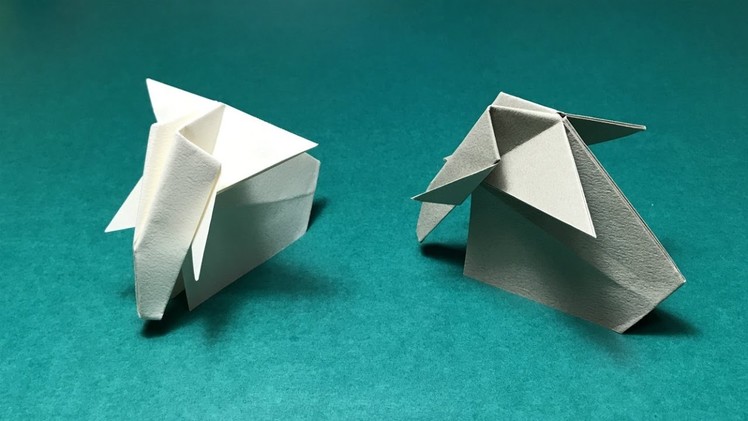 Origami Elephant for beginners. kids